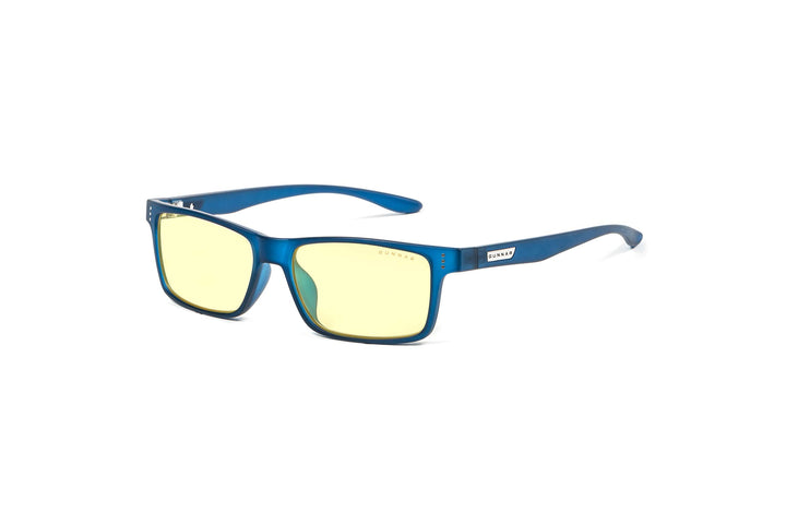 GUNNAR - Premium Gaming and Computer Glasses for Kids (age 12+) - Blocks 65% Blue Light - Cruz, Navy, Amber Tint