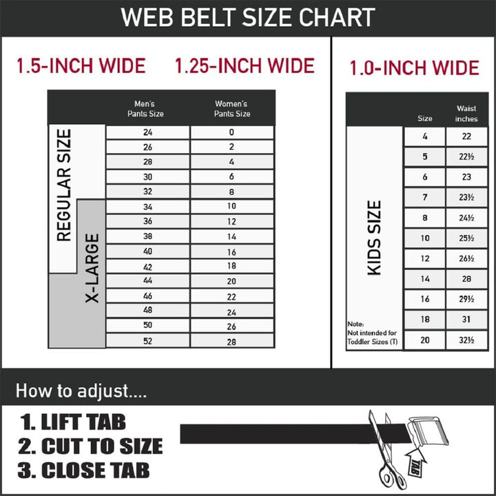 boys Buckle-down Web 1.0 Belt, Multicolor, 1.0 Wide - Fits up to Kids Size 20 US