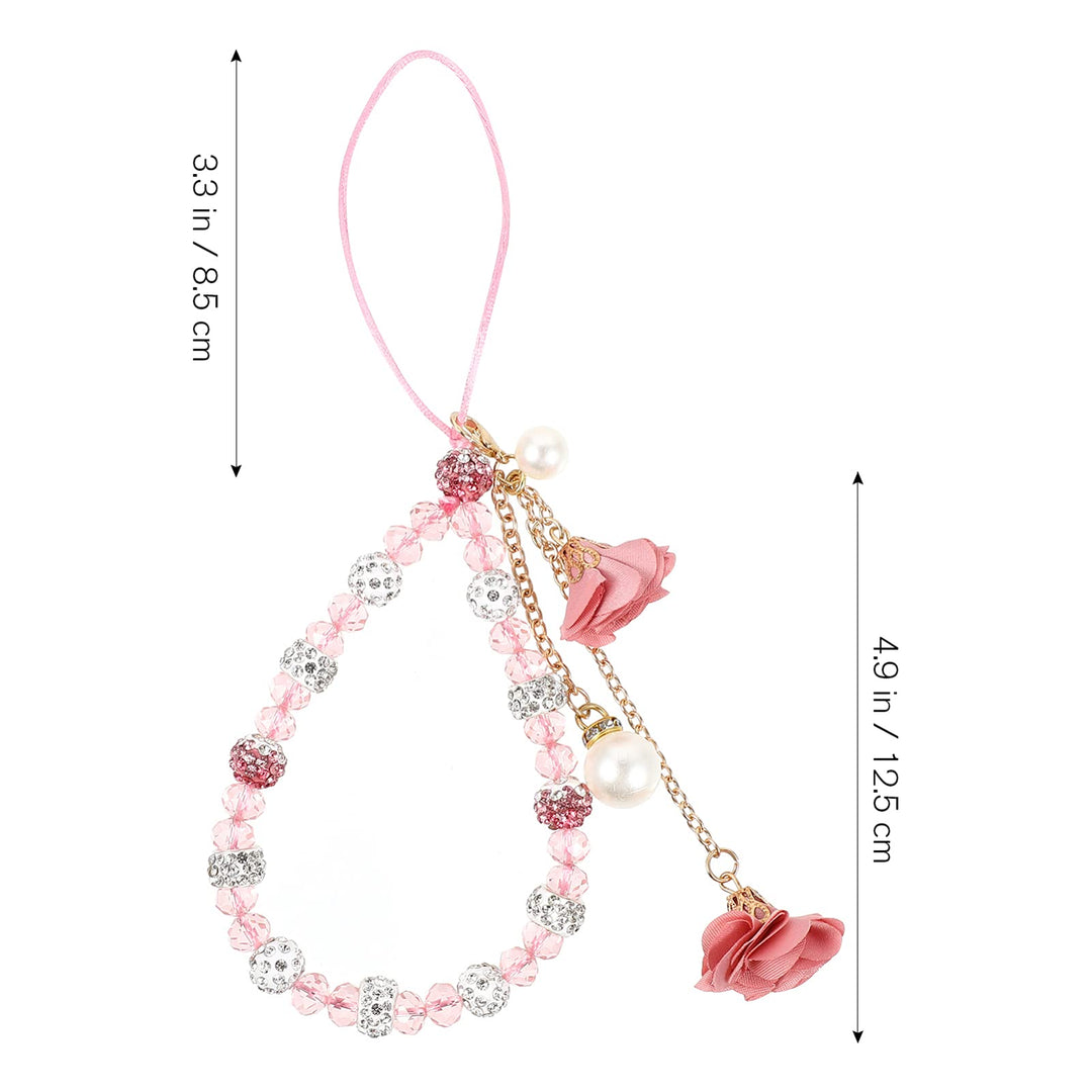 Hemobllo Cell Phone Straps Creative Crystal Flower Pend