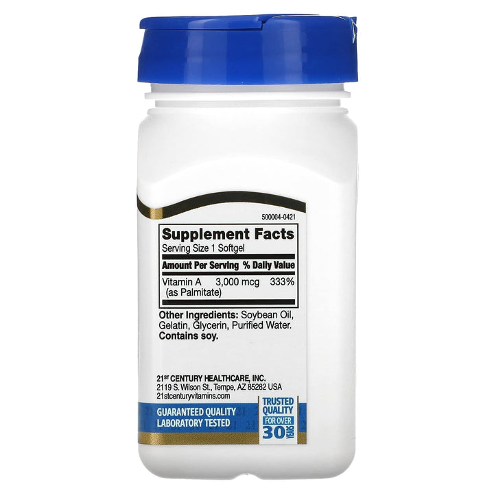 21st Century A 10, 000 I.U. Softgels, 110 Count