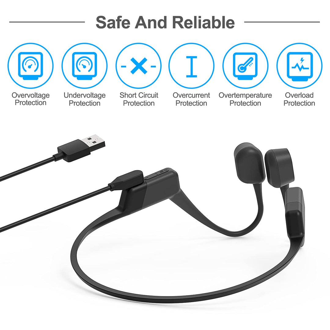 2 Pack Charging Cable Replacement for AfterShokz Aeropex AS800 &amp; Shokz OpenRun Pro &amp; OpenRun &amp; OpenRun Mini &amp; OpenComm, USB Charger Cord for AfterShokz Aeropex Bone Conduction Headphones
