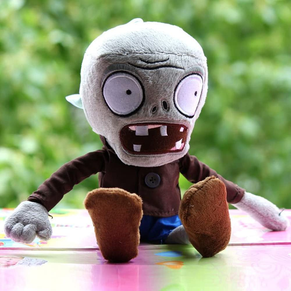 JHESAO 12 PVZ Plush Zombies Brown Coat Toys Normal Zomb