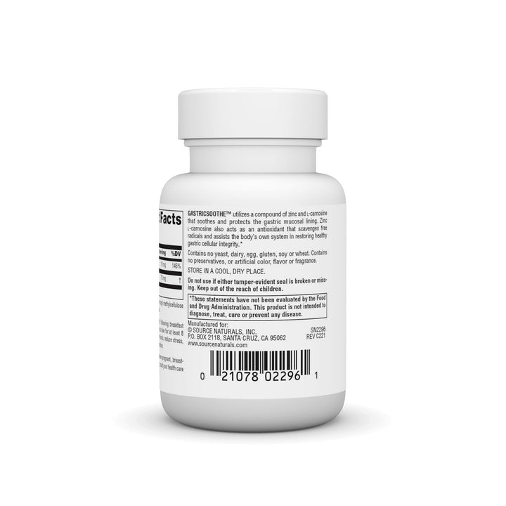 Source Naturals GastricSoothe Zinc L Carnosine* - 60 Ve
