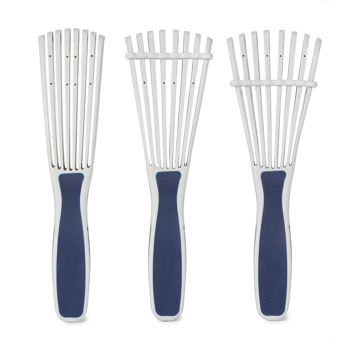 Detangling Brush for Curly and Natural Black Hair, Afro 3/4abc Texture, Faster and Easier Detangling of Wet or Dry Hair with No Pain (Blue)