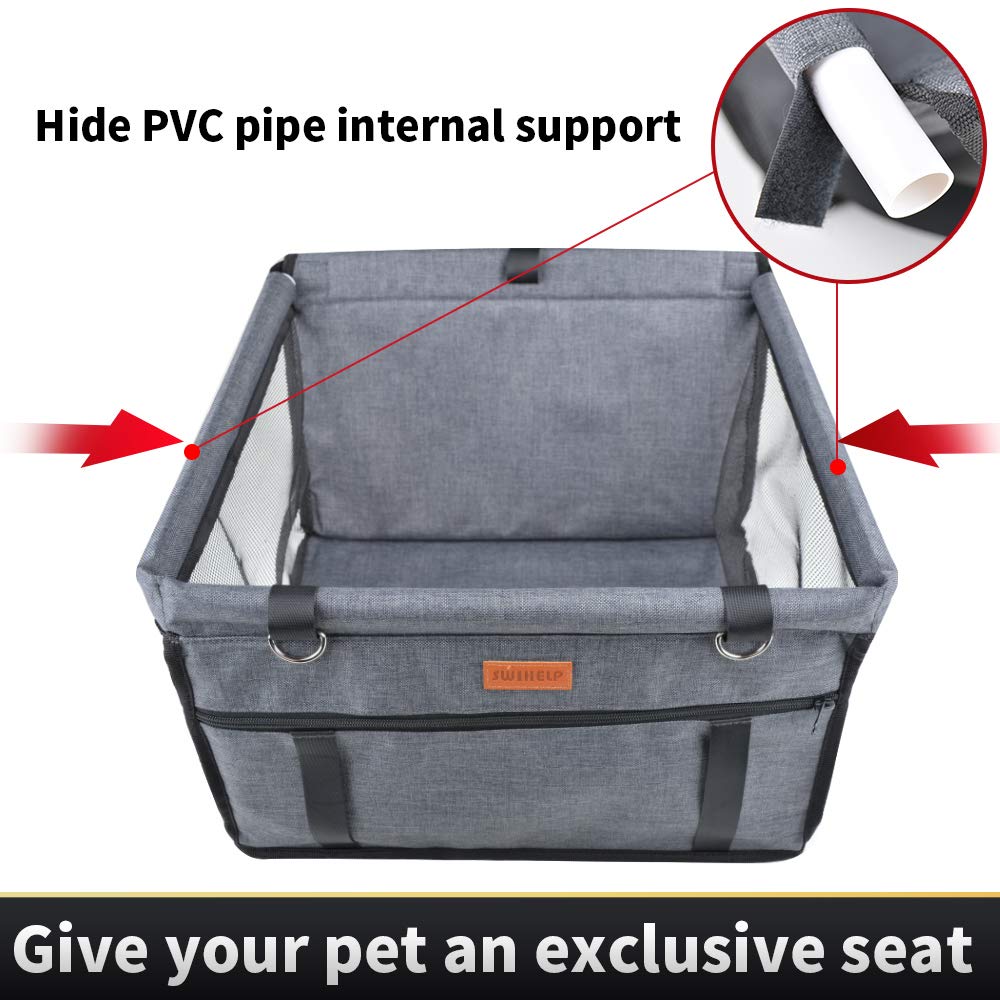 SWIHELP Dog Car Seat Puppy Portable Pet Booster Car Sea