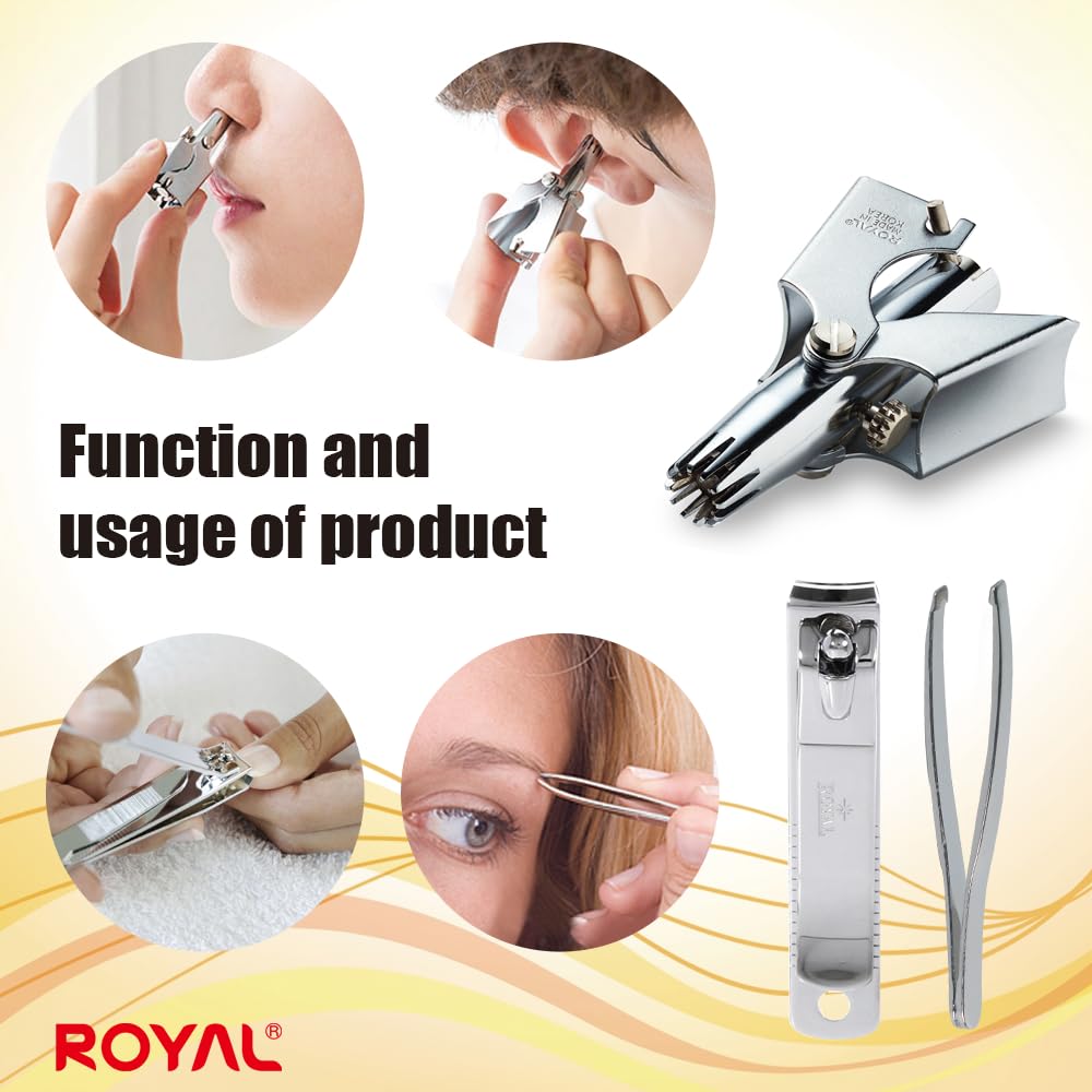 ROYAL [Made in Korea] Nose Hair Trimmer for Men Set, Bi