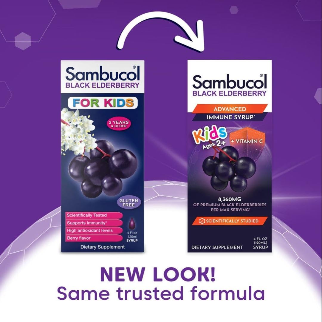 Sambucol Black Elderberry Syrup for Kids - Elderberry E