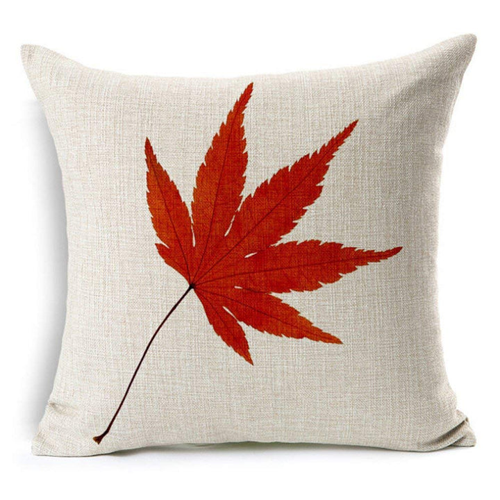 Fall Decor Cotton Linen Leaves,Maple Leaf Autumn Decorations Cushion Covers 18 x 18 Inch Sofa Home Decor Throw Pillow Case for Bed Pillow Covers Set of 4