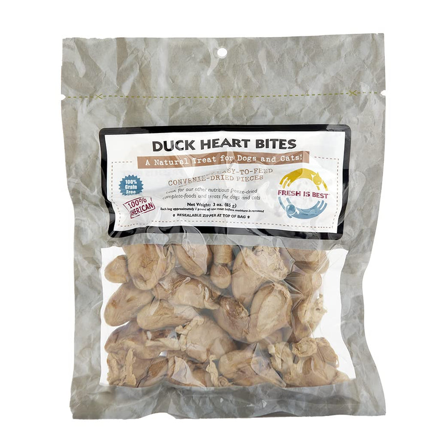 - Freeze Dried Healthy Raw Meat Treats for Dogs & Cats - Duck Hearts