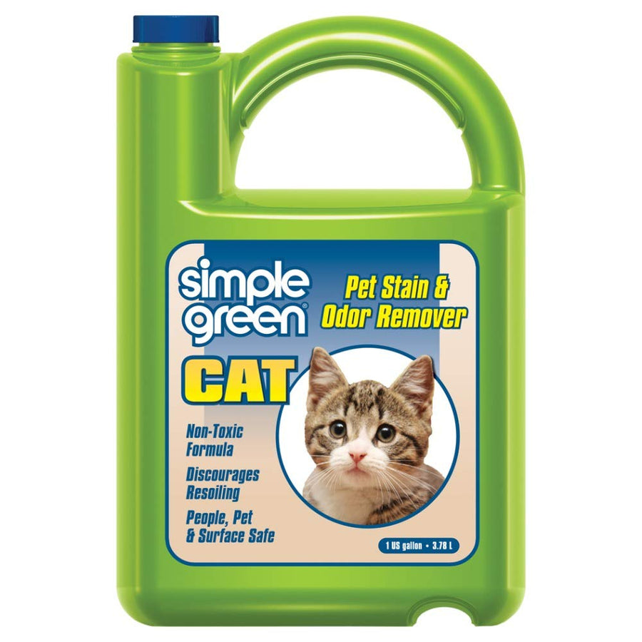 Cat Stain & Odor Remover - Enzyme Cleaner for Cat Urine, Feces, Blood, Vomit (1 gallon Refill)