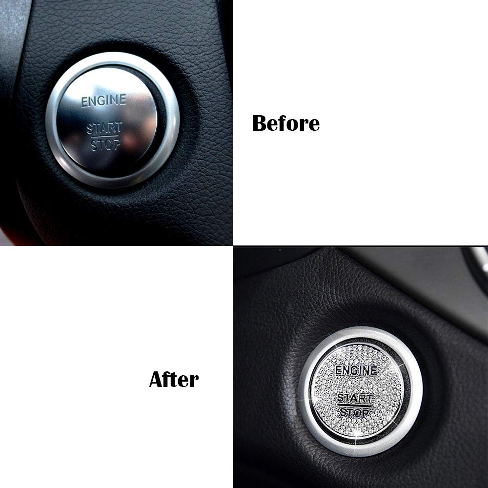 Bling Crystal Car Engine Ignition Push Start Stop Button Cover for Mercedes Benz A B C GLC GLA CLA ML GL Class