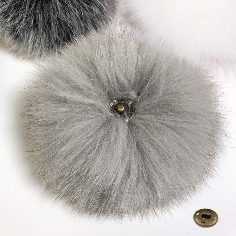 Faux Fur Pom Pom Balls Large, Detachable Craft Fur Pomp