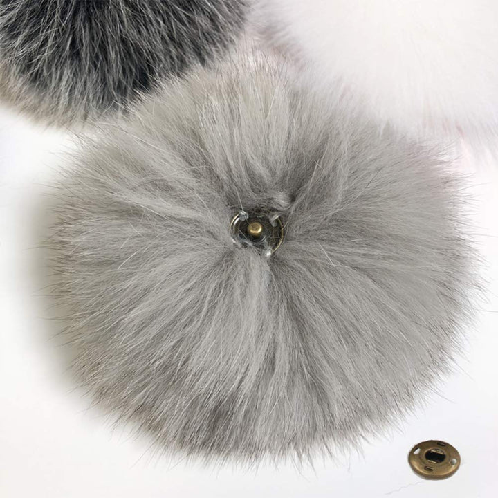 Faux Fur Pom Pom Balls Large, Detachable Craft Fur Pomp