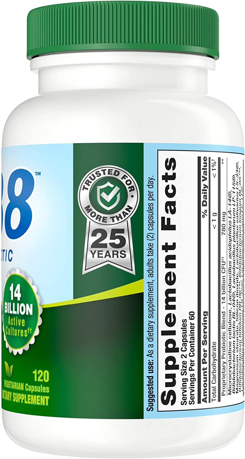 PB8 Pro-Biotic Vegetarian Acidophilus - Pack of 3 - 120 Capsules Each