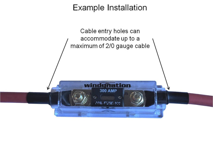 WindyNation ANL Fuse Holder + ANL Fuse (2pcs 300A Fuse)