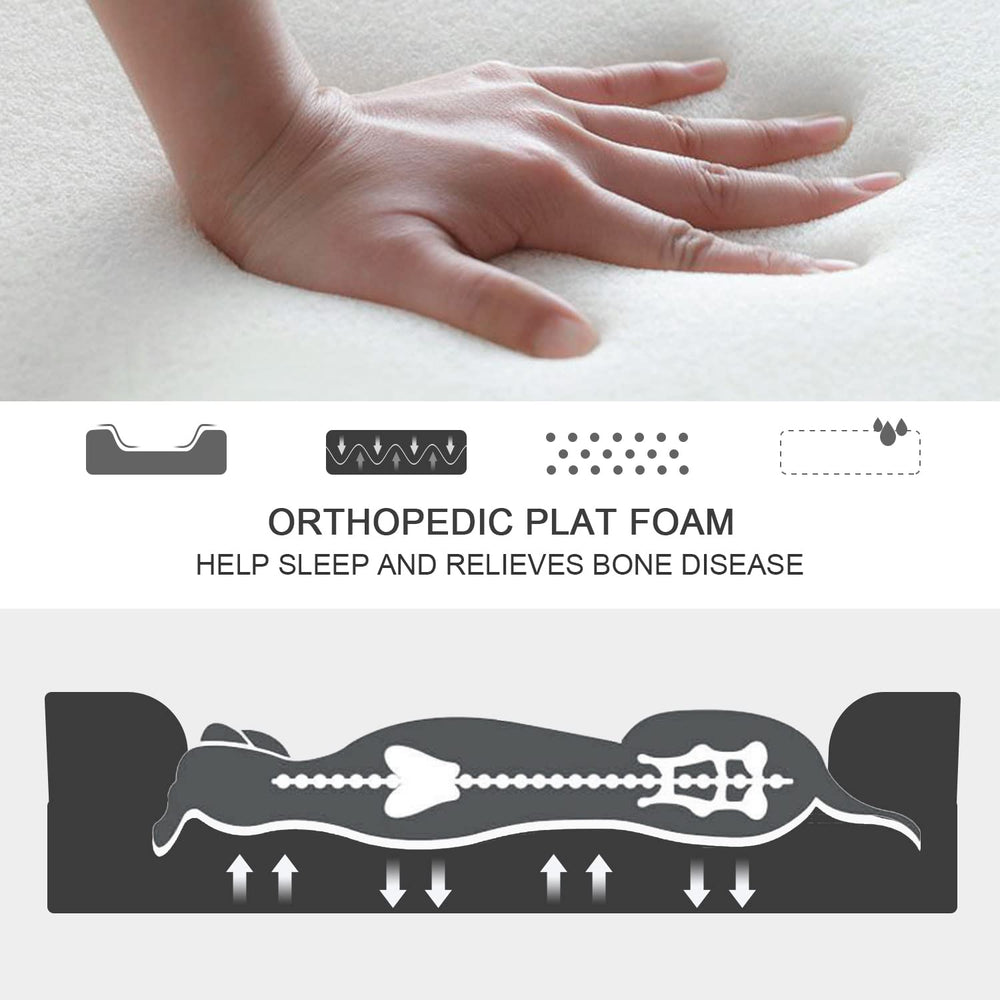 Orthopedic Dog Bed, Bolster Couch Dog Bed for Large Dogs, Removable Washable Cover Pet Bed, Foam Nonskid Dog Mat