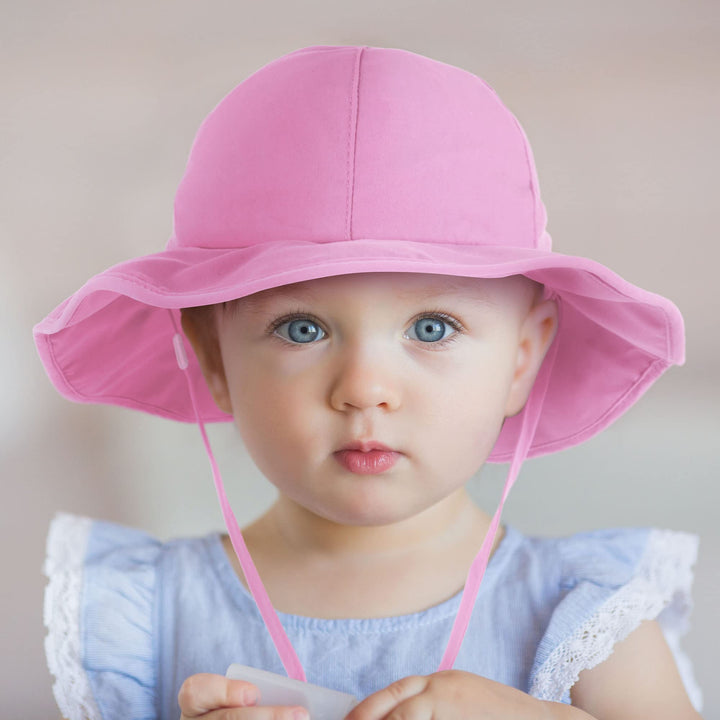 Pink Baby Sun Hat Kids Sun Hats with uv Protection for Girls Toddler Sun Hat Girl Sun Hat for Beach Swim Travel Pink 2-6 Years