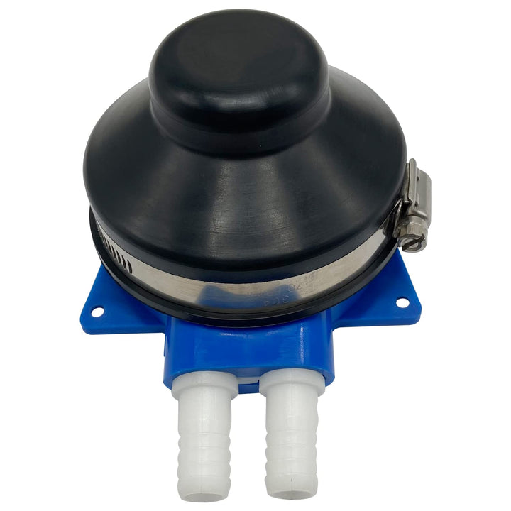1/2 Inch Hose Foot Manual Self-Priming Water Pump for Washing Sink - Galley Pump - Outdoor Van Washing -Wash Basin RV Black Rubber W Blue Base 2201 Water Foot Pump