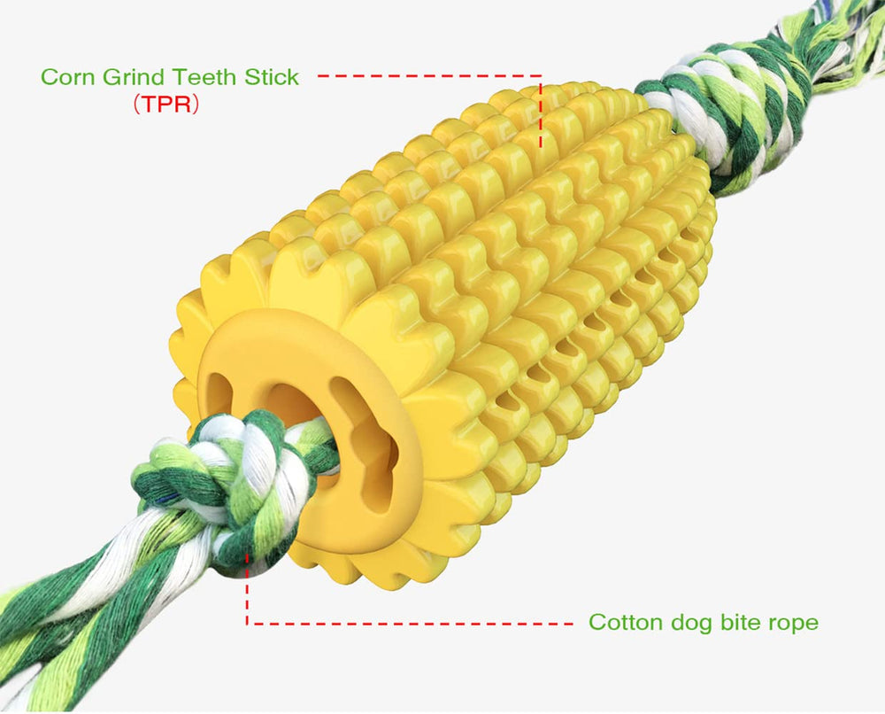 Dog Chew Toys, Puppy Toothbrush Clean Teeth Interactive Corn Toys, Dog Toys Aggressive Chewers Meduium Large Breed