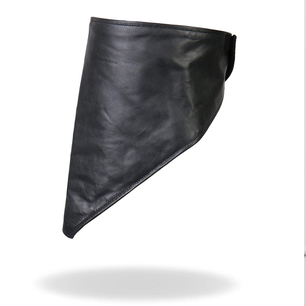 Hot Leathers Leather Neck Warmer with Fleece Lining (Bl