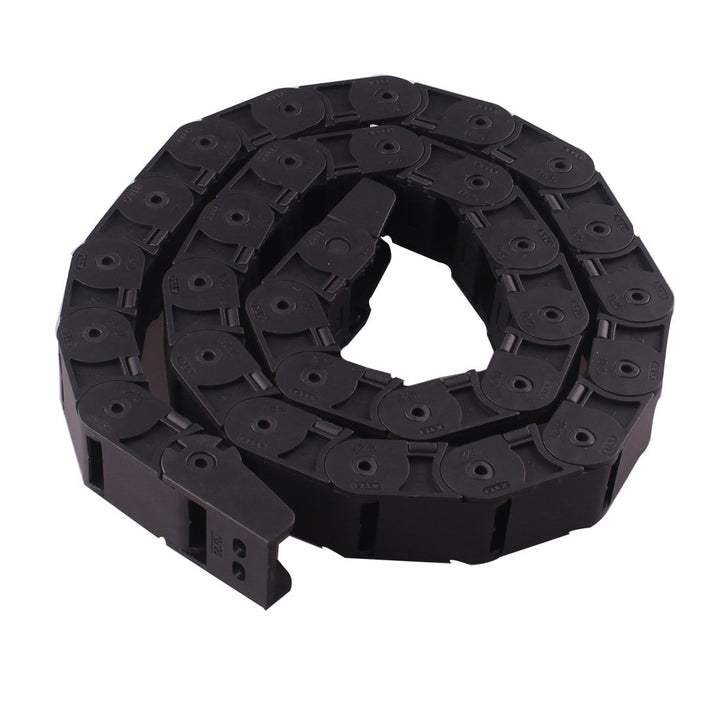 1M 18 x 25mm Plastic Open One Side Type CNC Machine Tool Cable Drag Chain Wire Carrier Black Ted Lele (18mm x 25mm)