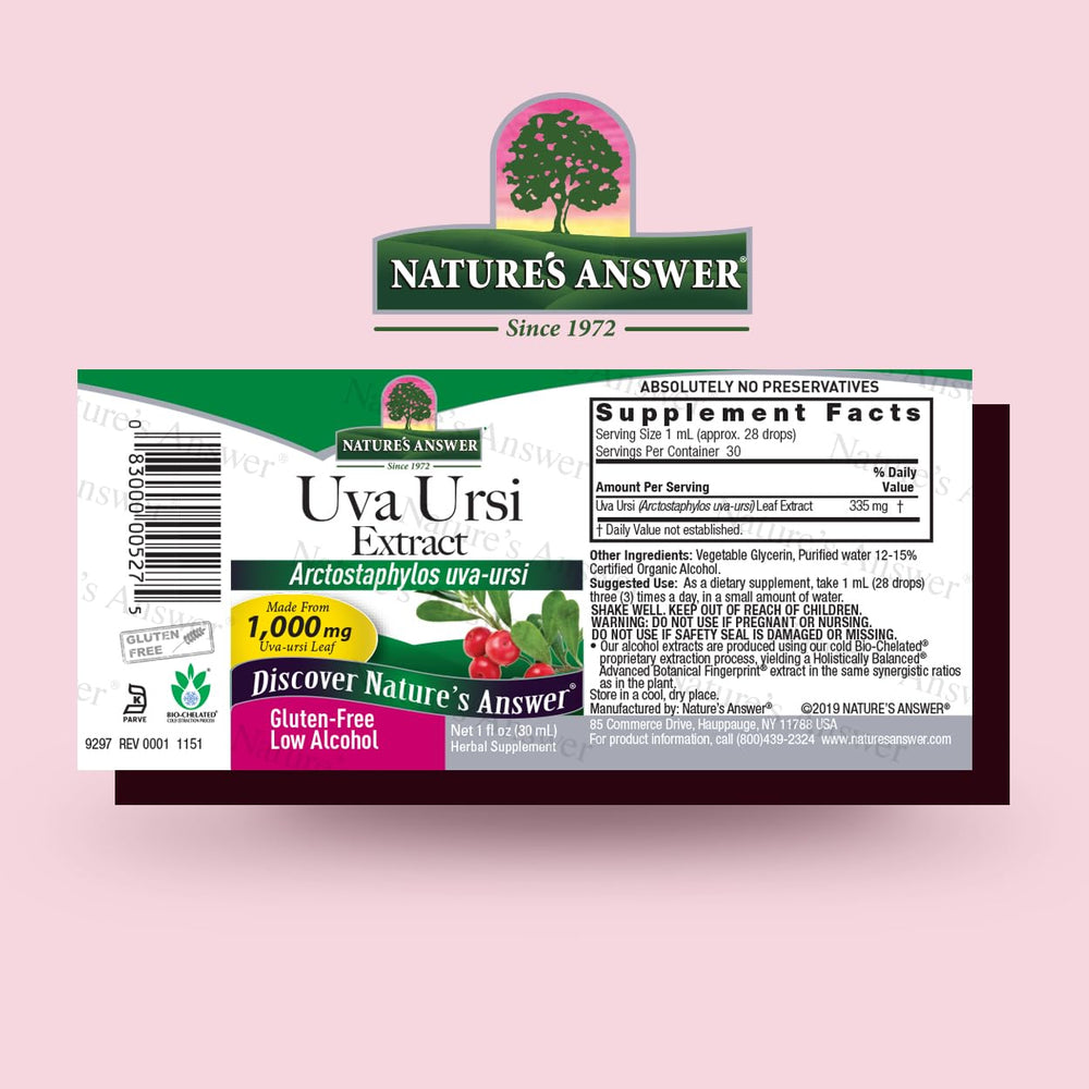 Nature's Answer Uva Ursi Leaf Liquid Drops with Org