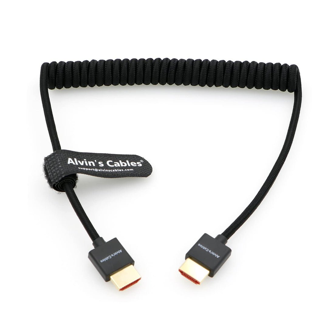 Alvin&#39;s Cables 8K 2.1 Full HDMI Braided Coiled-