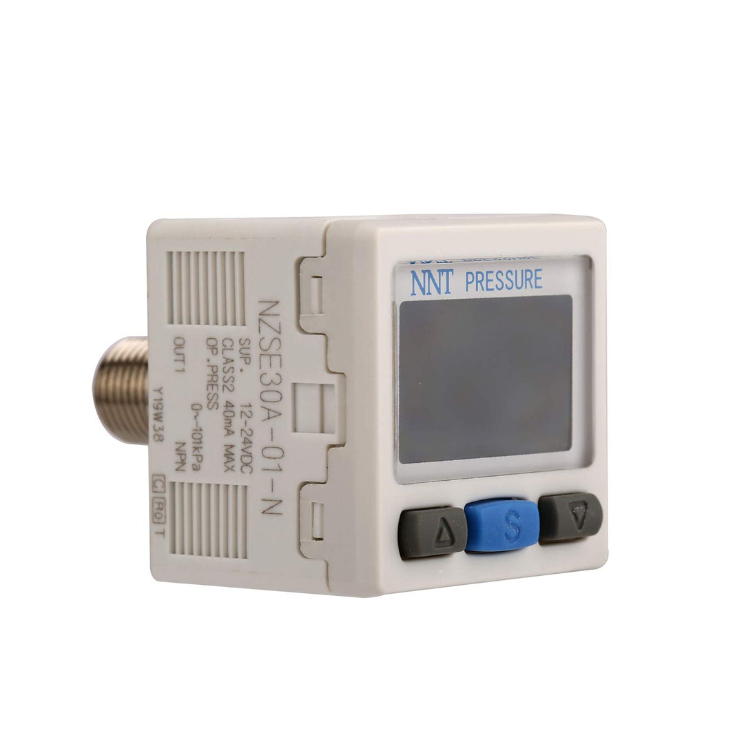 Digital Pressure Switch Controller for Water Pump Air Compressor Digital Hydraulic Pressure Gauge Red Green Two Color Display (NZSE30A-01-N)