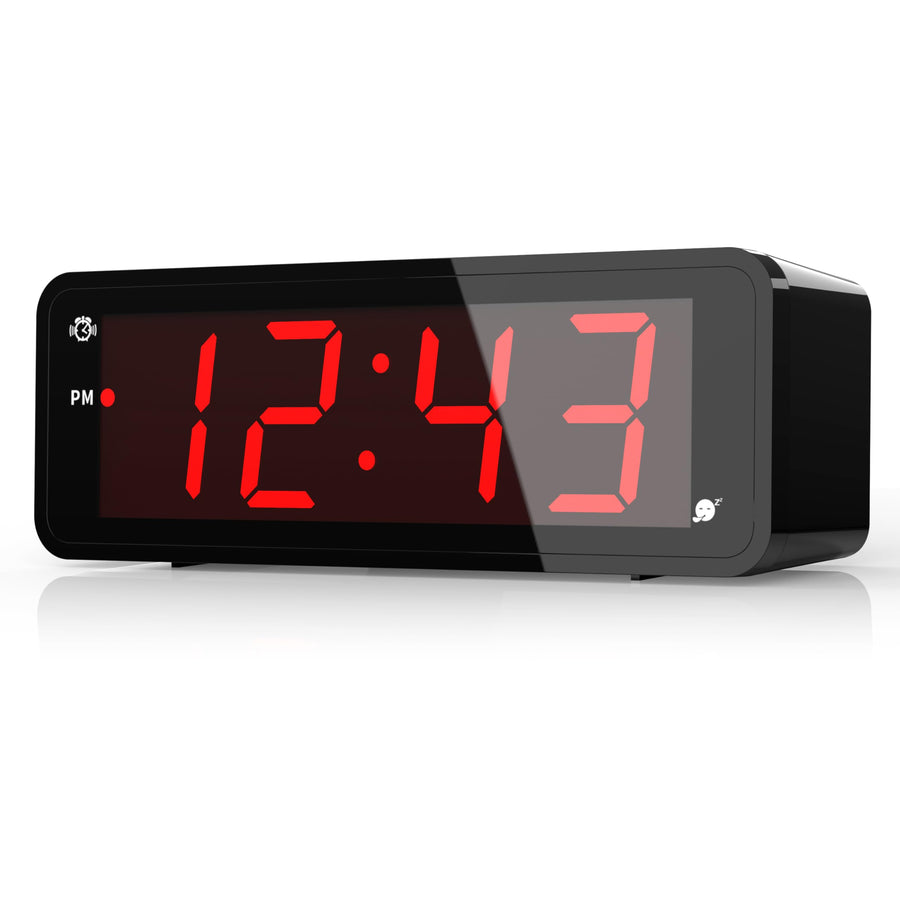 Alarm Clock, Large Display 1.8 LED Numbers, Adjustable Led Brightness, Battery Operated, 12/24Hr, Snooze, Clearly Visible Day and Night, Loud Alarm Clock for Heavy Sleepers Adults