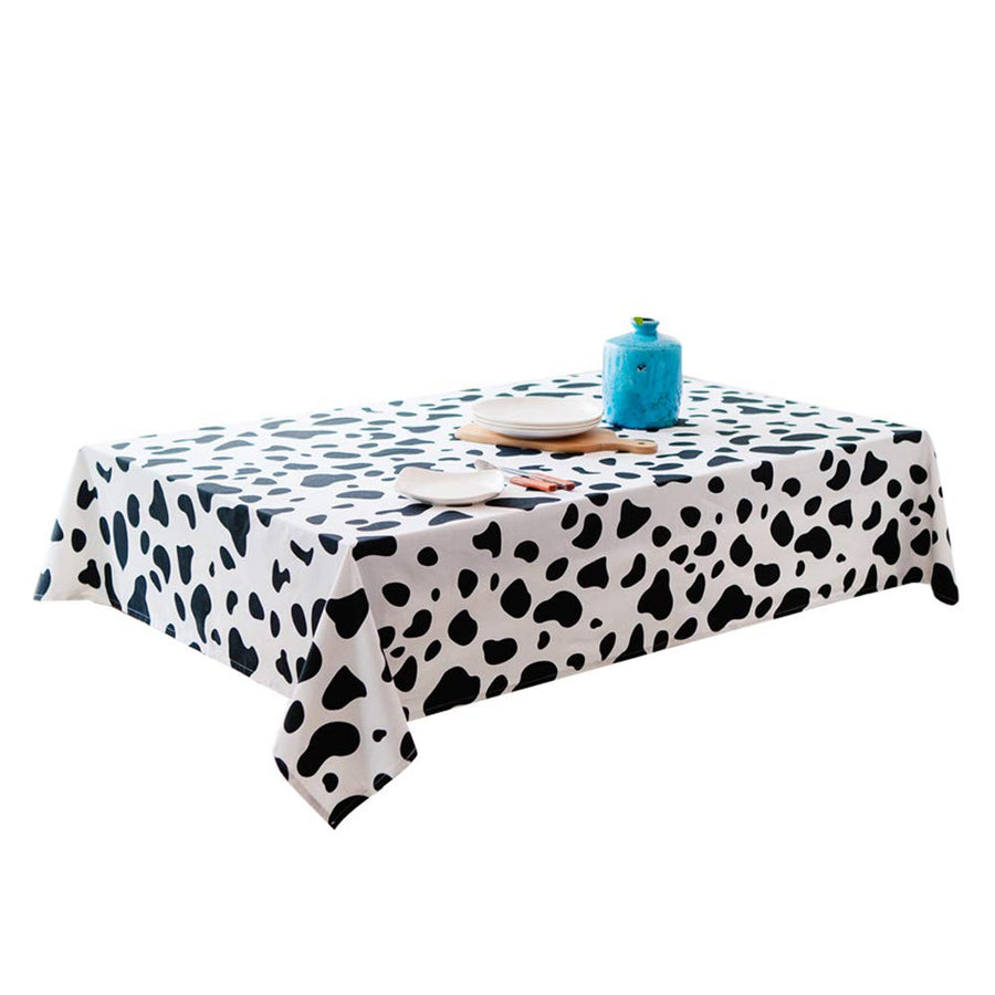 Cow Print Decor Tablecloth Polyester Cotton Tablecloth,