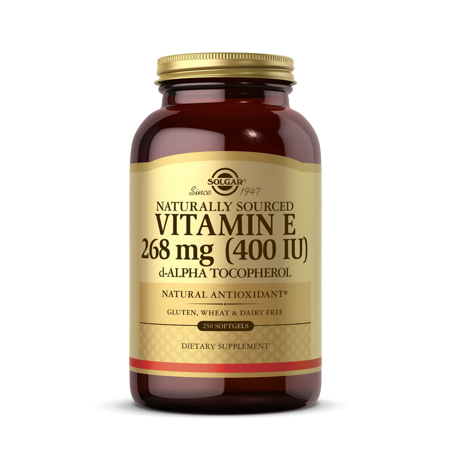 Vitamin E 268 mg (400 IU) - 250 Softgels - Naturally-Sourced Vitamin E as d-Alpha Tocopherol - Gluten Free, Dairy Free - 250 Servings