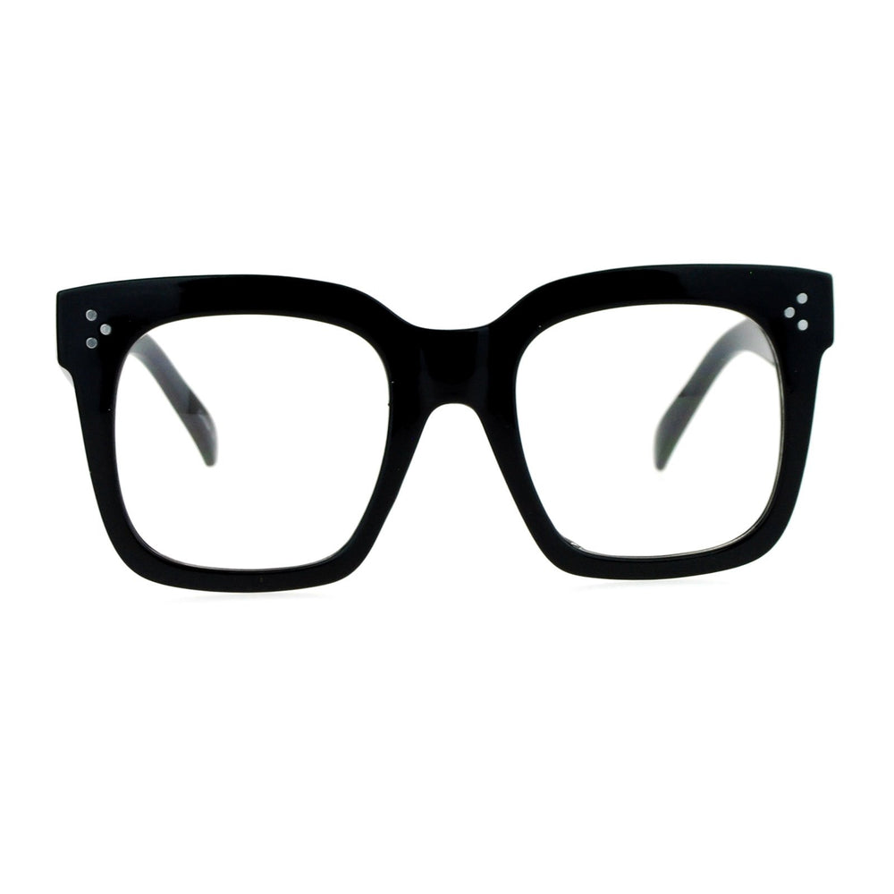 JuicyOrange Super Oversized Clear Lens Glasses Thick Sq