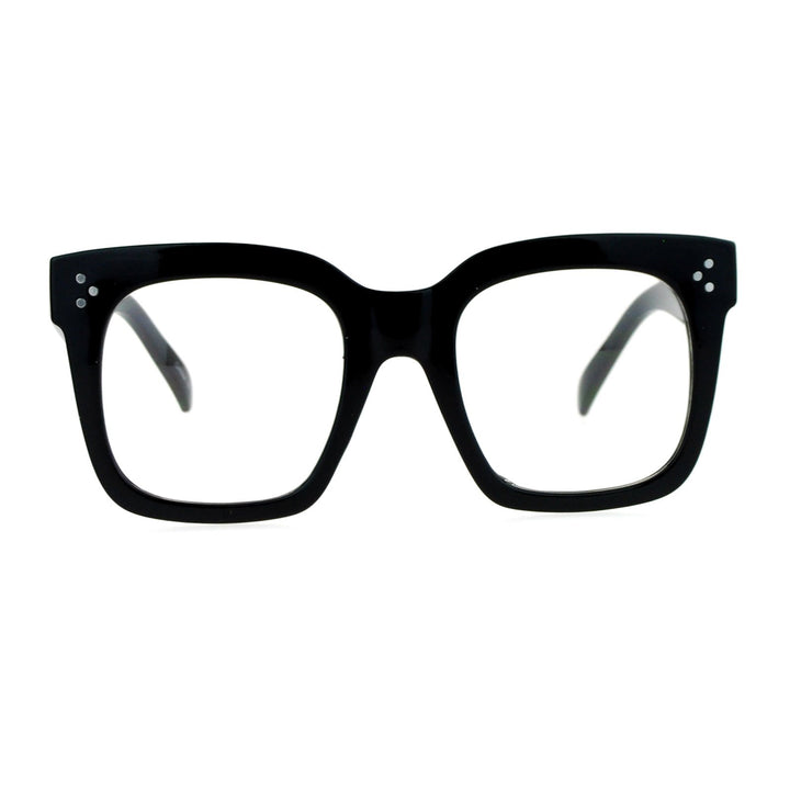 JuicyOrange Super Oversized Clear Lens Glasses Thick Sq