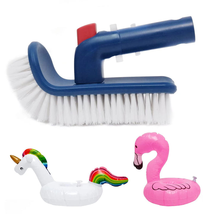 Pool Brush for Step &amp; Corner, Rotatable Hand Scrub Brush, for Spa, Bathroom, Floor, Hot Tub, Kitchen,Pool Waterline Swimming Pool Wall &amp; Tile Brush, Fine Bristles
