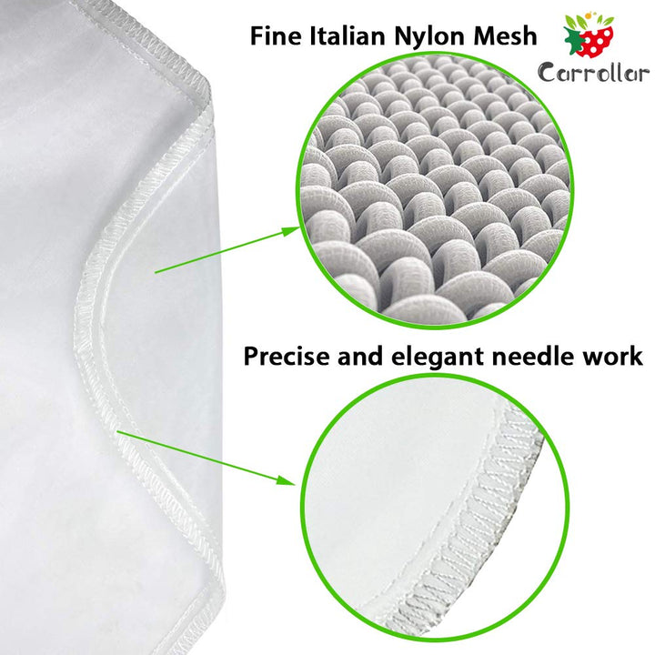 Nut Milk Bag, Pro Quality Multiple Usage Reusable Food Strainer, Cold Brew Coffee Bag Cheese Cloth, Ultra Fine Nylon Mesh Food Grade for Almond/Soy Milk, Juice, Coffee, Tea, 12x12