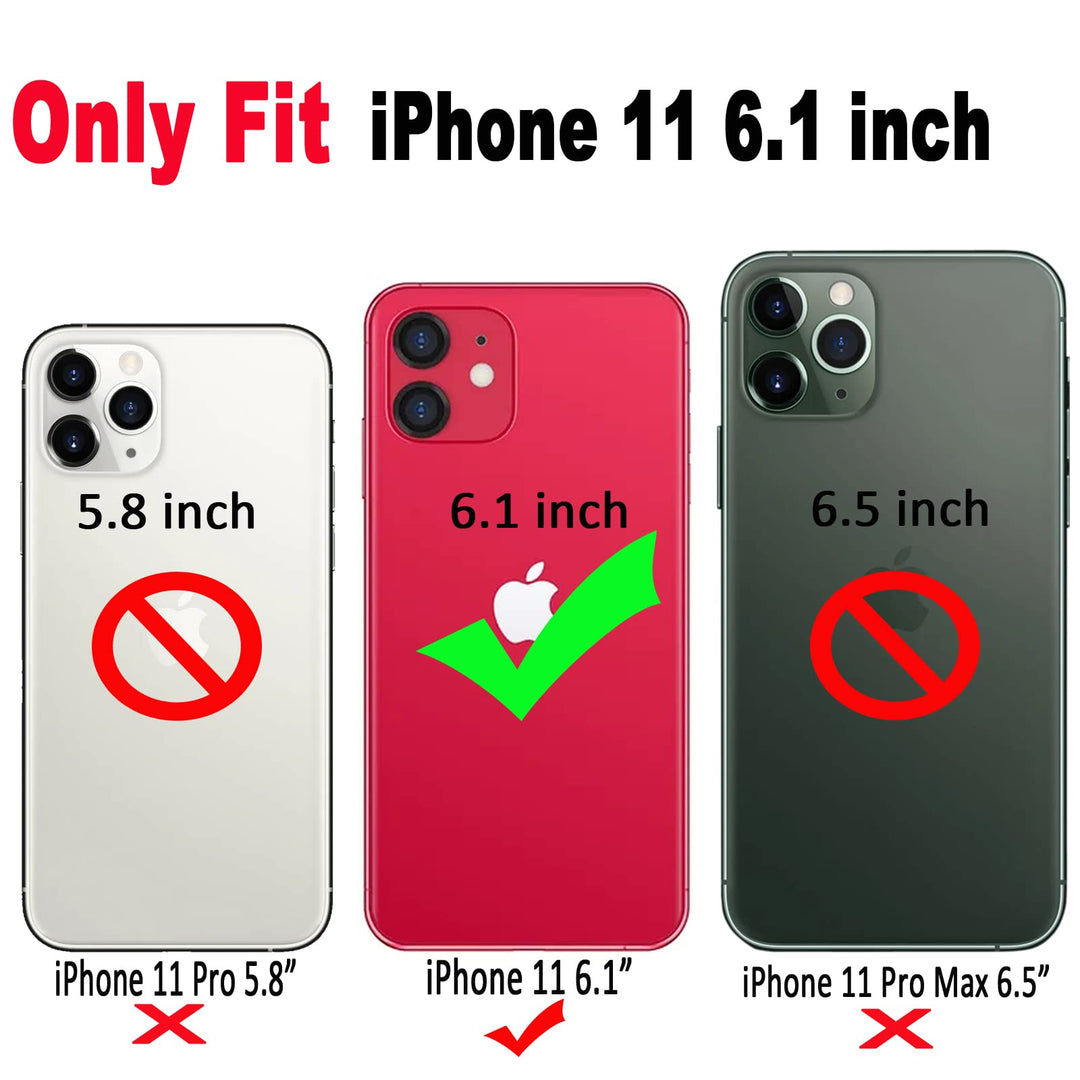Qokey for iPhone 11 Case 6.1 2019, Side&amp;Back Cu