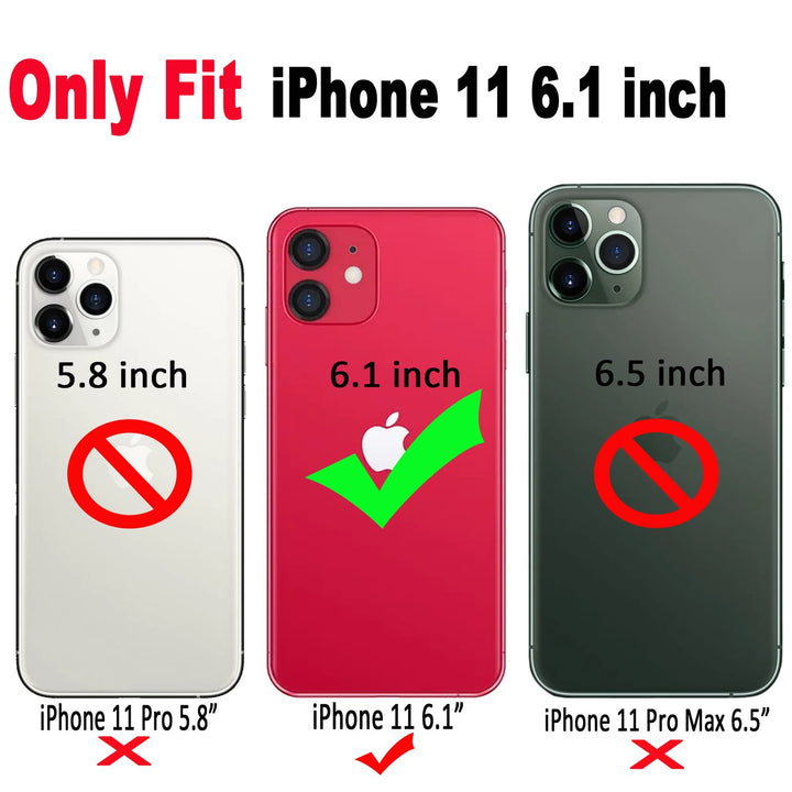 Qokey for iPhone 11 Case 6.1 2019, Side&amp;Back Cu