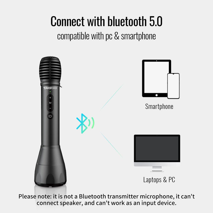 2-in-1 Bluetooth Wireless Microphone &amp; Voice Amplifier, Portable Handheld Mic Speaker For Karaoke, Meeting, Outdoors, Speech, Party - DA10 (Not Bluetooth Transmitter Mic&amp;Can&#39;t Connect Speaker)
