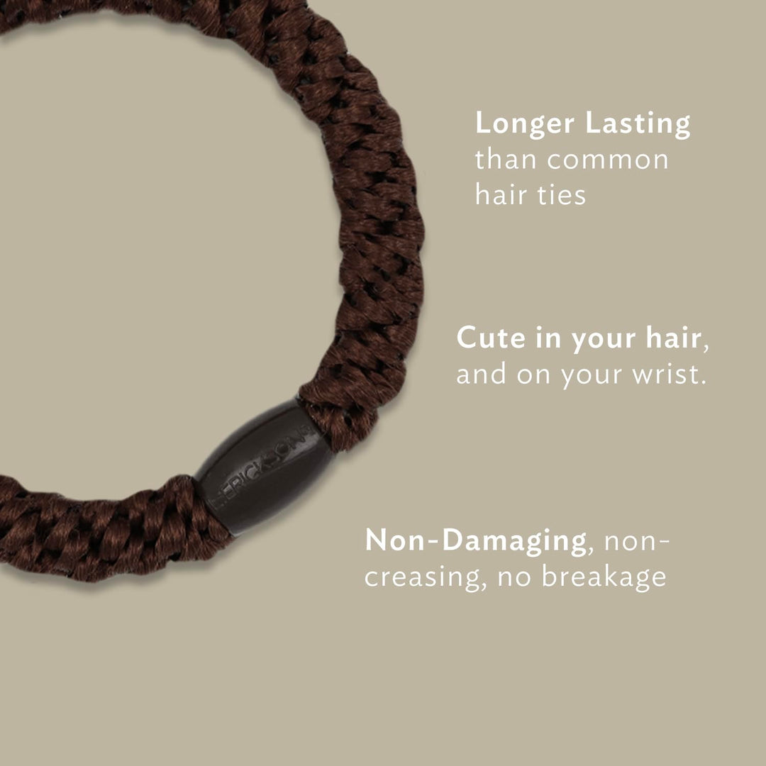 L. Erickson Ponytail Holders - Set of Eight - Neutral