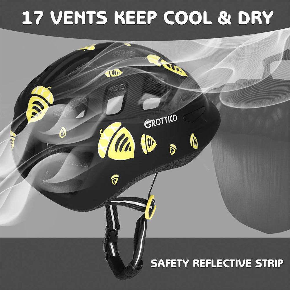 Toddler-Kids Ultralight Helmet with Knee-Elbow-Wrist-Pa