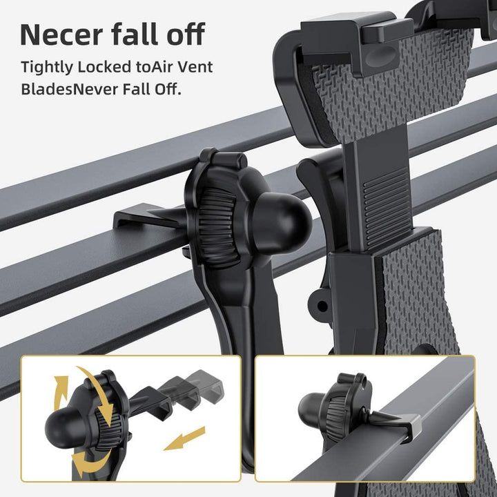 Tablet Holder for Car Mount,3-in-1 Car Air Vent,Dashboard Windshield Mount,360° Rotation Adjustable for iPad Air/Mini, Nintendo Switch,Samsung,Tablets 6- 10.5,TPU Suction Sticky Gel