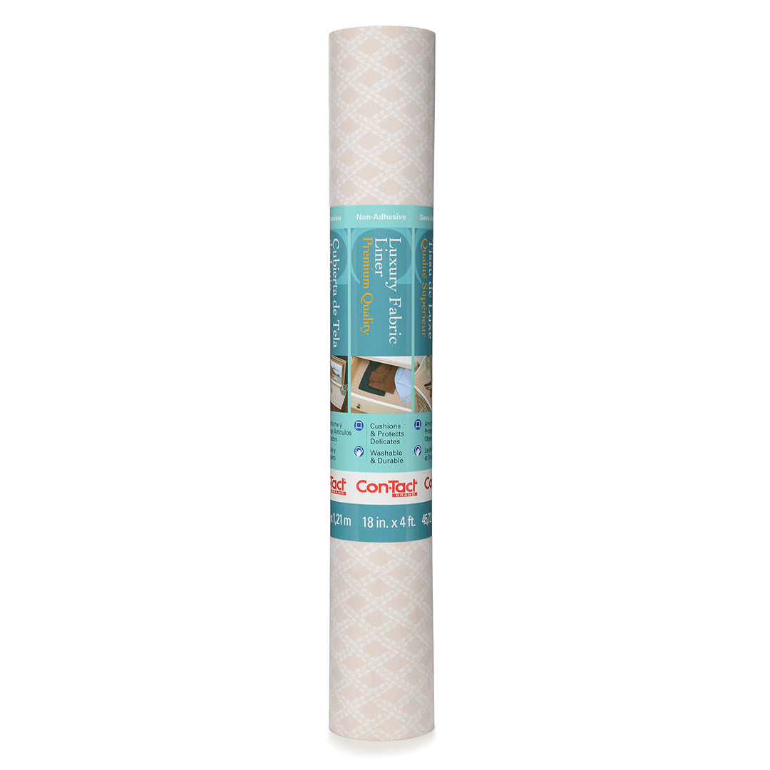 Brand Luxury Fabric Liners, Non-Adhesive Drawer and Shelf Liner, Multi-Functional Protective Liner, 18 x 4&#39;, Savoire Pale Gray, Pack of 1 Roll