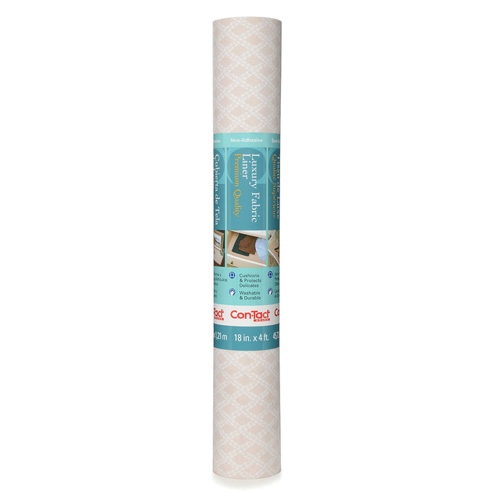 Brand Luxury Fabric Liners, Non-Adhesive Drawer and Shelf Liner, Multi-Functional Protective Liner, 18 x 4&#39;, Savoire Pale Gray, Pack of 1 Roll