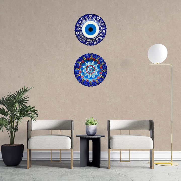 ALACA Cute Turkish Handmade Blue Evil Eye Decorative Pl