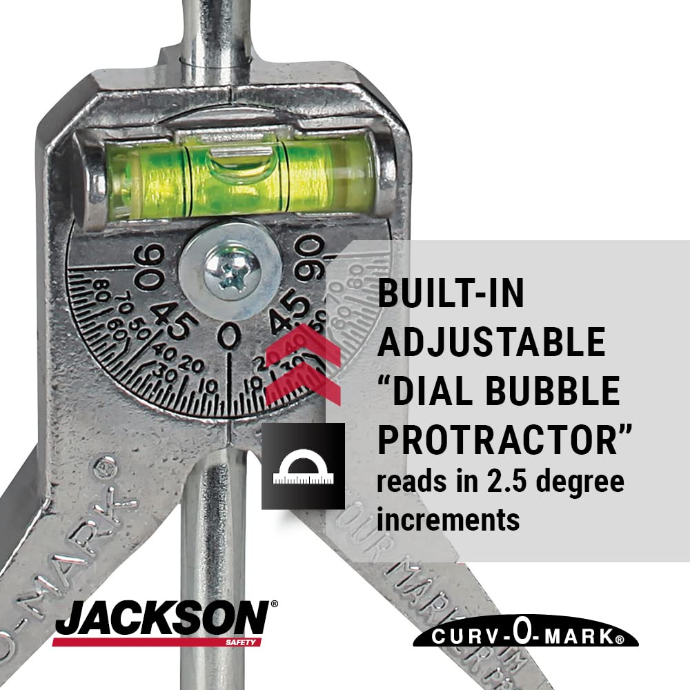 Jackson Safety Pipe Marker Centering Tool - Standard 4 Y-Type Head, Measure Pipes 0.5 and Above - Curv-O-Mark Standard 6