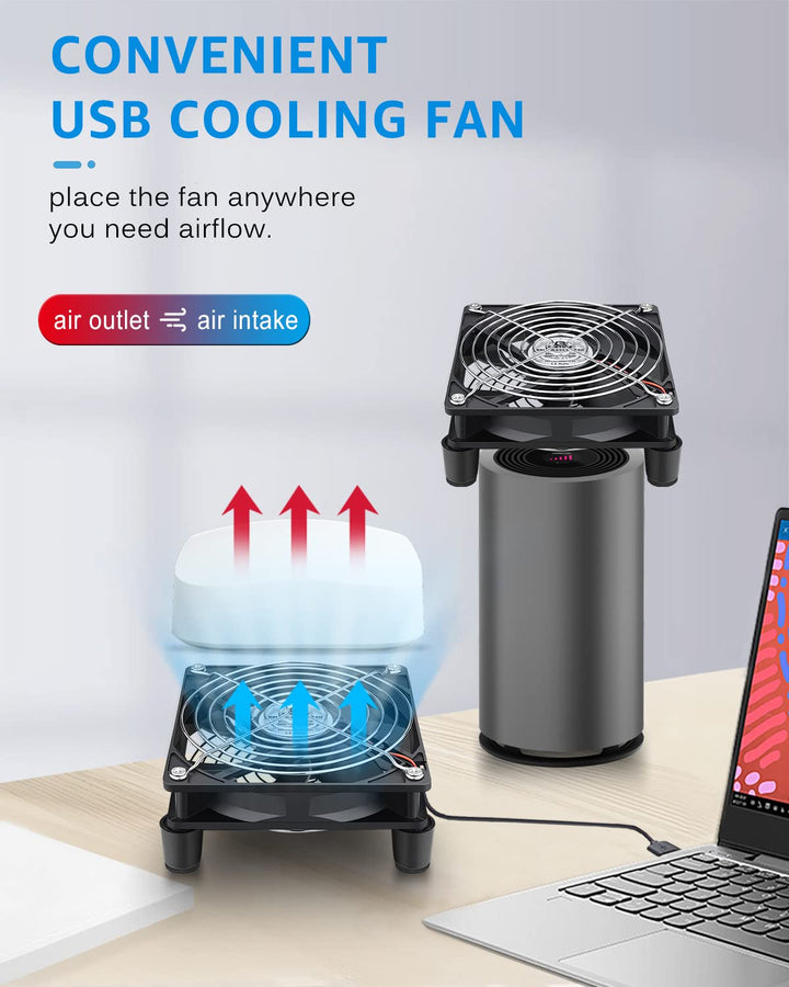 Gdstime 120mm 12cm 5 inches 5V USB Power Cooling Fan for TV Box Router Cooler