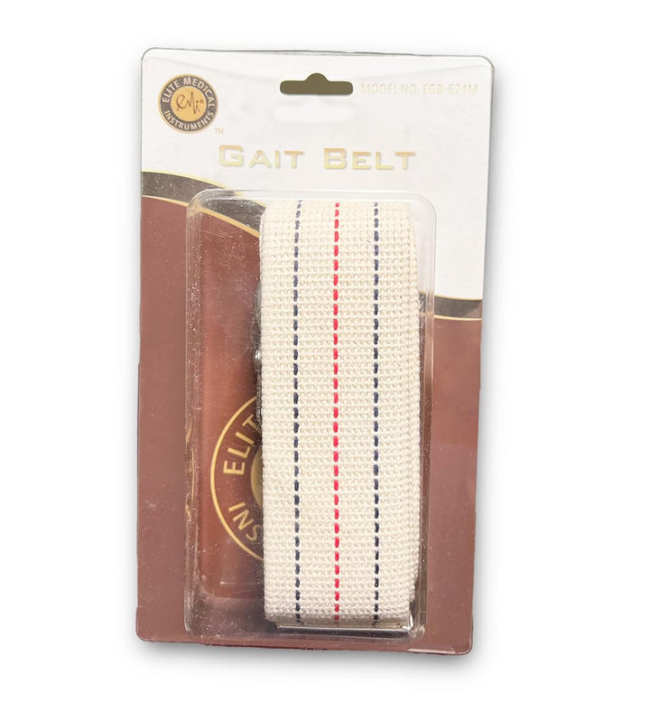 EMI 60 Gait Transfer Belt WHITE with METAL Buckle 100% 