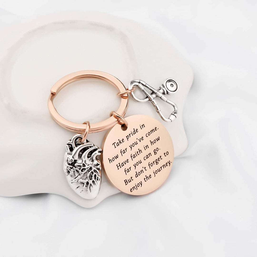 Cardiologist Gifts Anatomy Cardiologist Keychain Graduation Gifts Cardiologists Nurse Doctor Gifts for Medical Students Anatomical Heart Jewelry (CHD keychain rg)