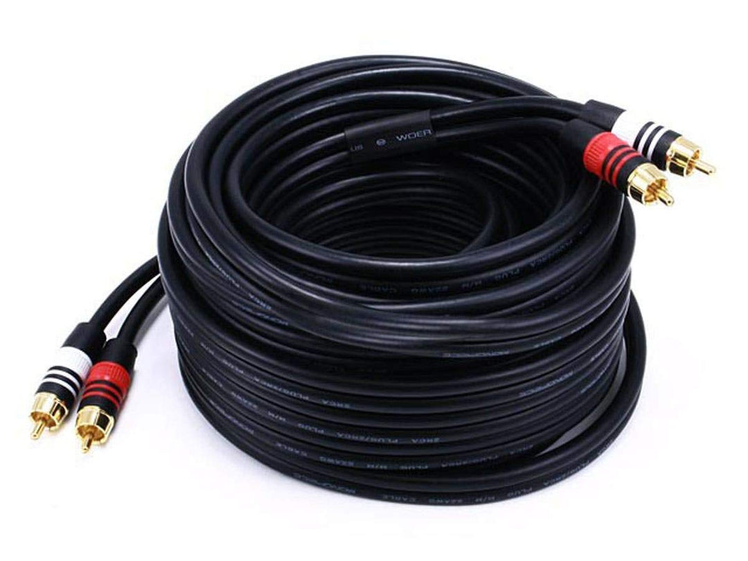 Monoprice 1.5ft Premium 2 RCA Plug/2 RCA Plug M/M 22AWG