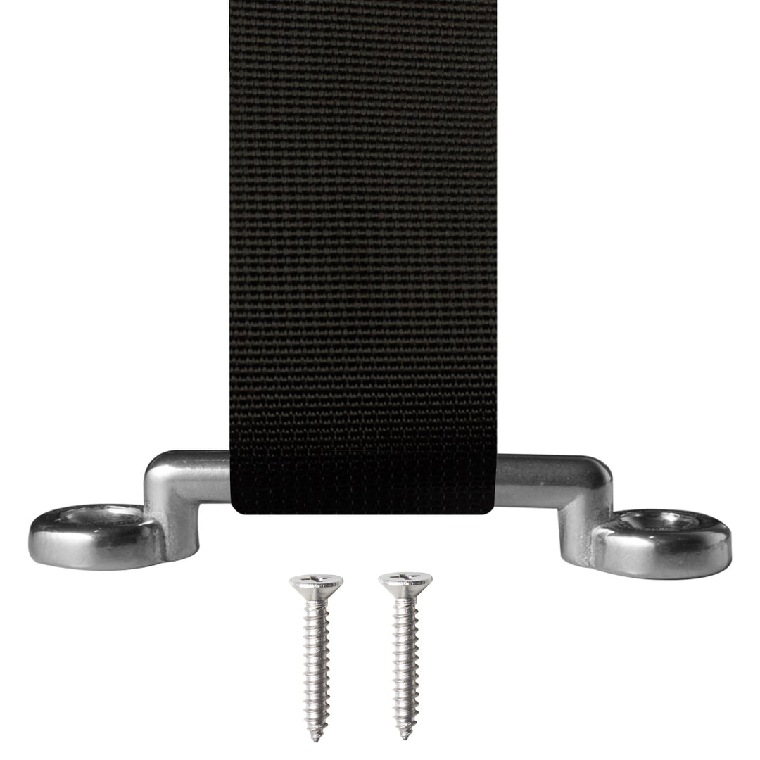 UCEDER 56 Battery Tie Down Strap Kit Battery Hold Down Strap with Stainless Steel 316 Cam Buckle, 4 Stainless Steel 316 Eye Strap Mounts, 8 SS Screws (2 Pack)